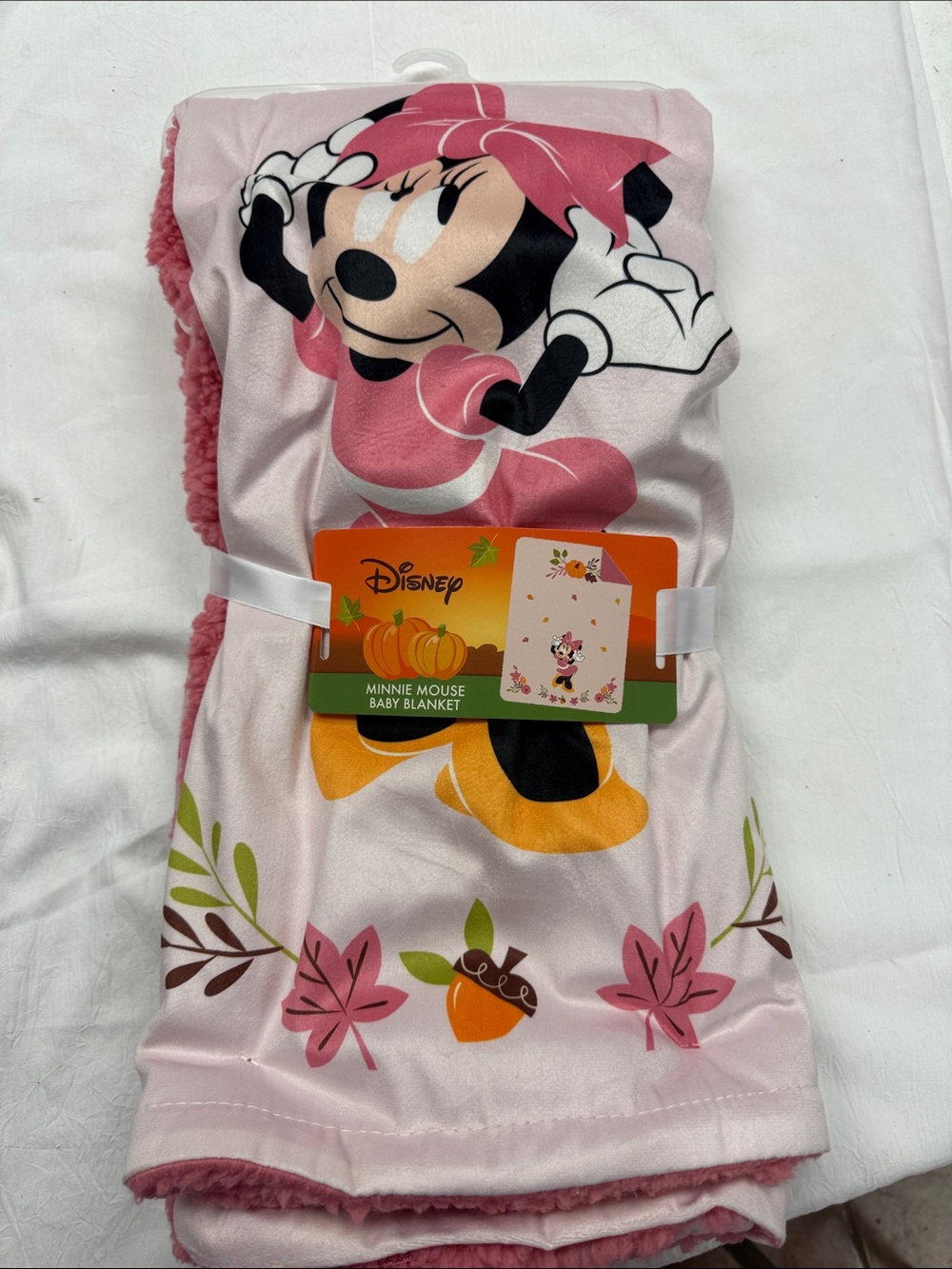 Disney Minnie Mouse Pink & Yellow Kids Blanket
